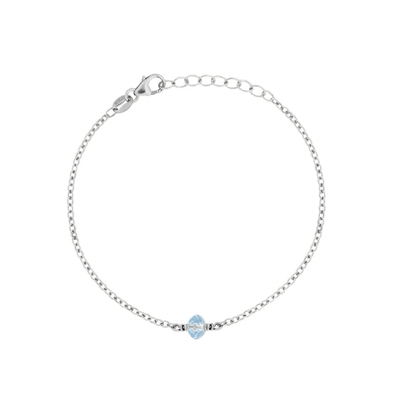 march birthstone bracelet silver 