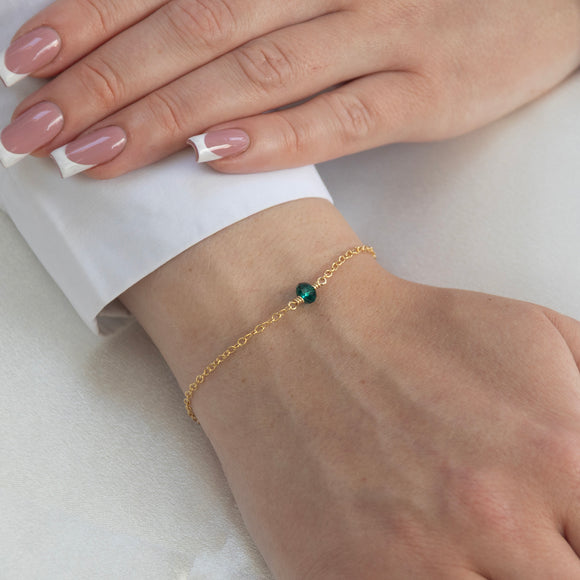may birthstone bracelet gold 