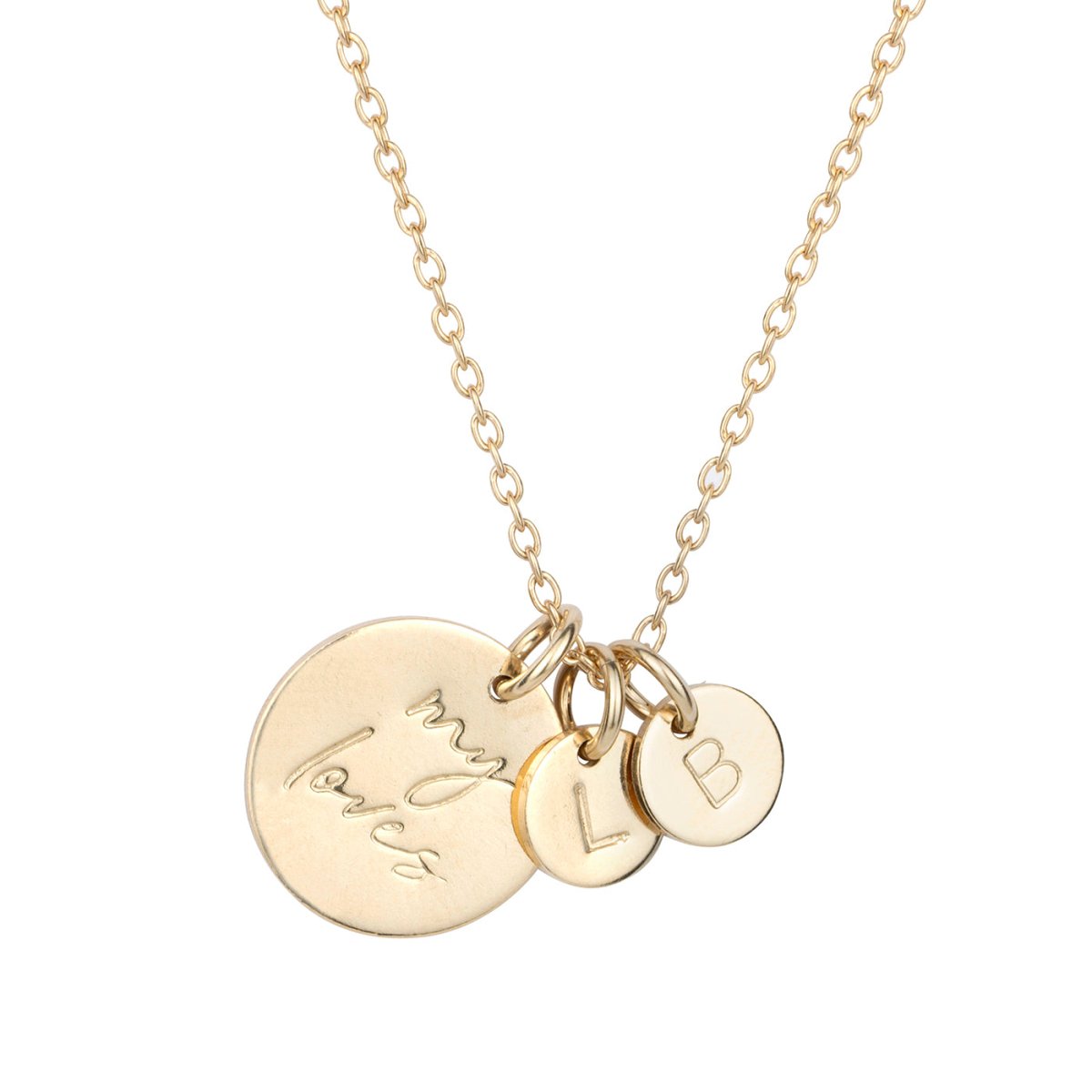 My Loves Family Necklace with initials gold - Lulu + Belle ® Jewellery