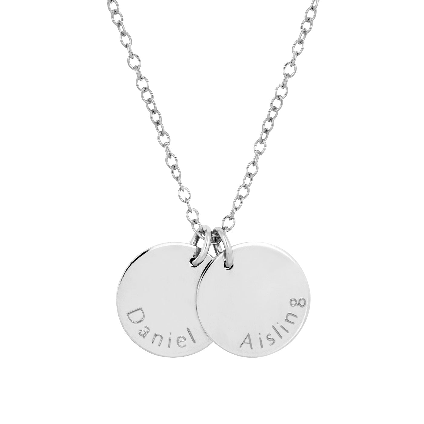 name necklace silver engraved