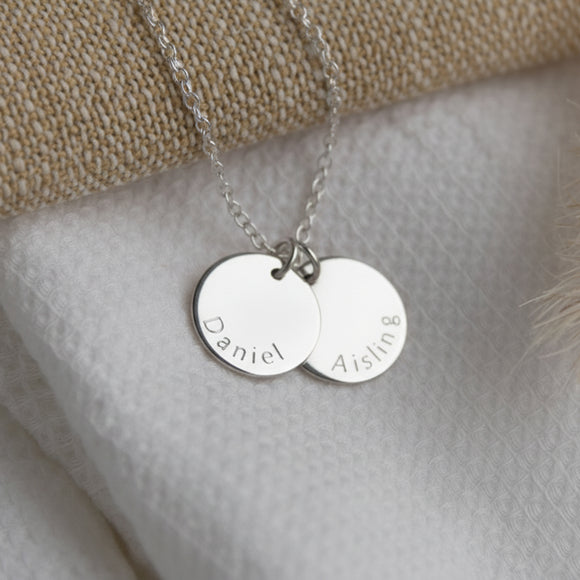 name necklace silver engraved