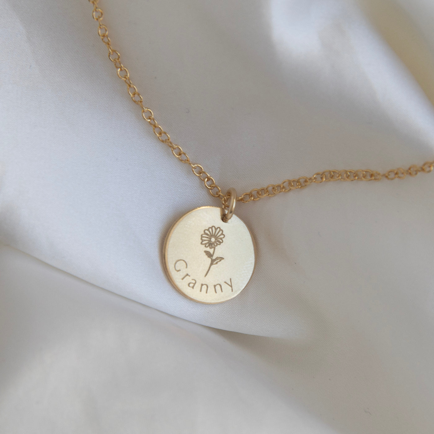 personalised necklace for grandmother gold 