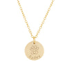 personalised paw necklace gold 