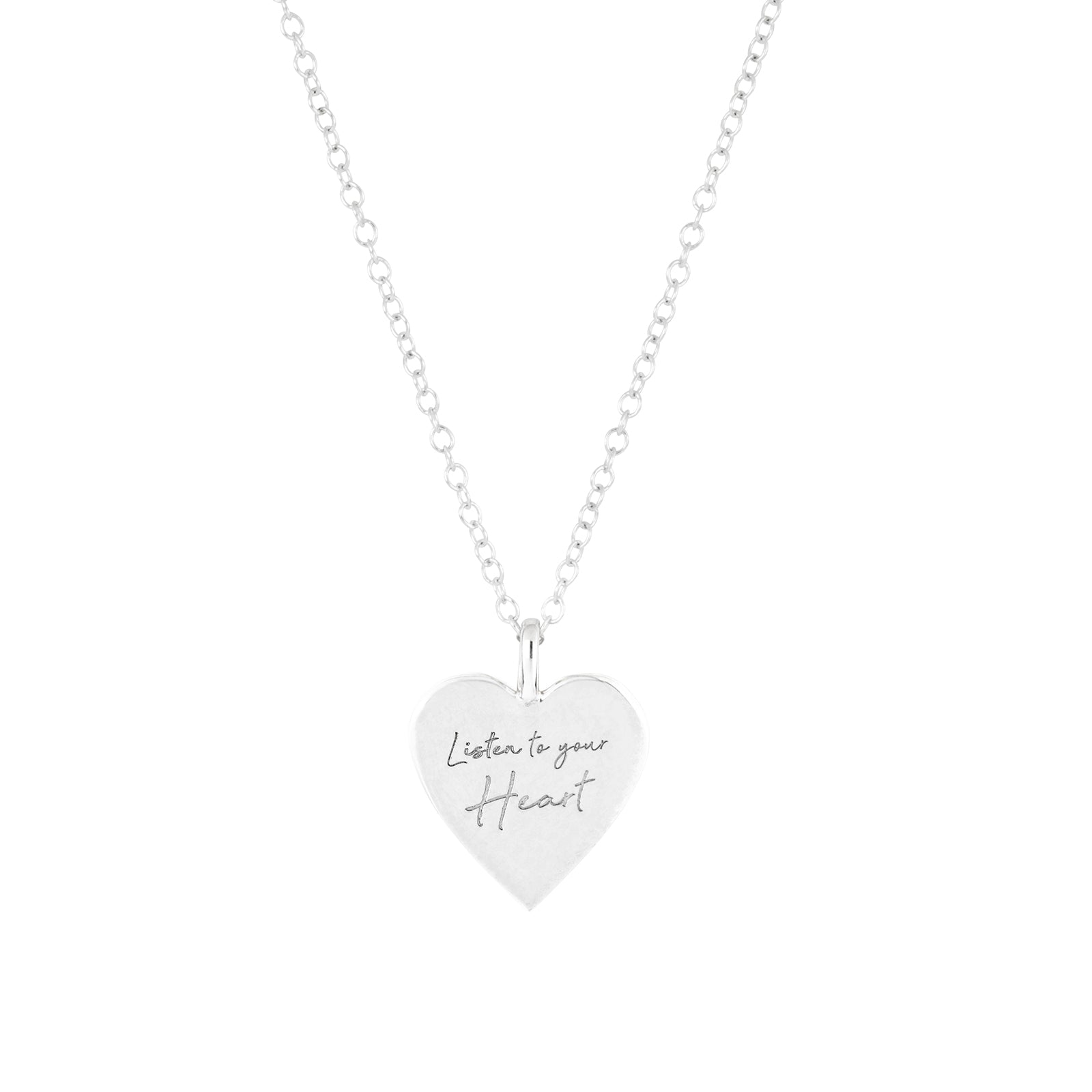 Listen to Your Heart Pendant Silver