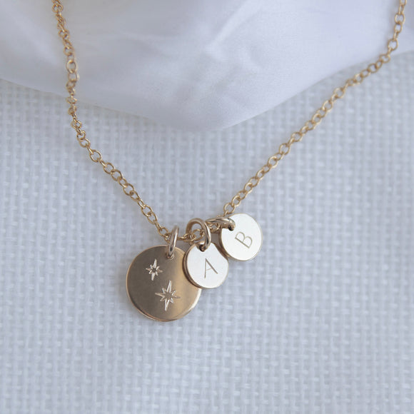 star family necklace gold 