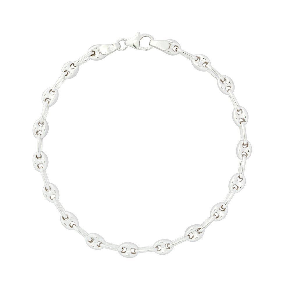 Sterling Silver Coffee Bean Bracelet - Lulu + Belle Jewellery