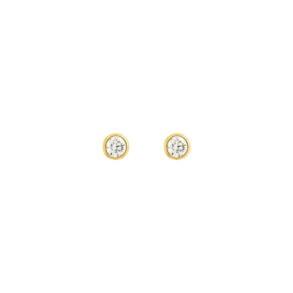 Tiny Gold Diamante Stud Earring - Lulu + Belle Jewellery