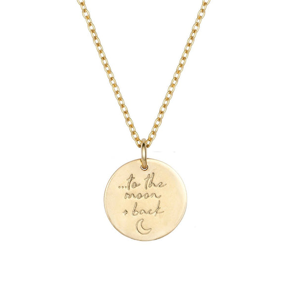 To the Moon and Back Necklace Gold