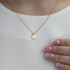 Gold personalised heart necklace