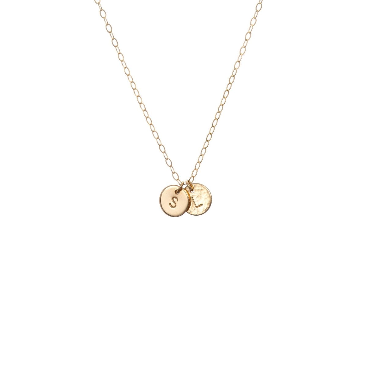 3 additional Small Gold Letter Discs - Lulu + Belle Jewellery