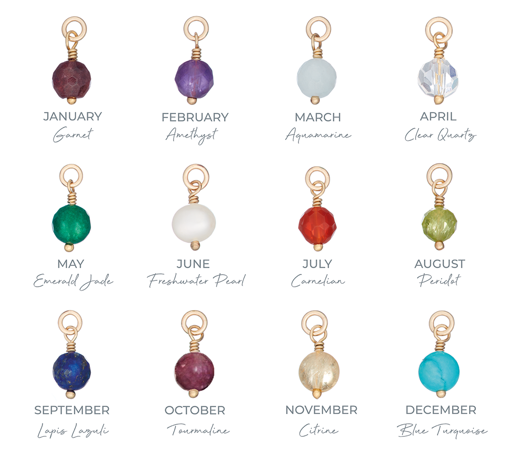 Leafy Birthstone Earrings Gold