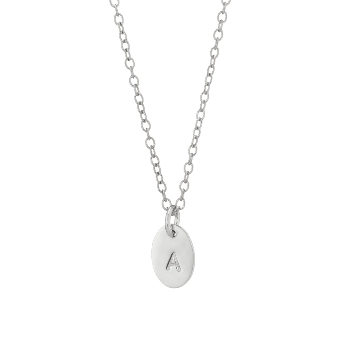 Add one silver oval letter disc - Lulu + Belle Jewellery