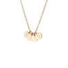 Add three 8 mm gold discs - Lulu + Belle Jewellery