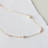 BELLE Floating Pearl Necklace Gold or Silver - Lulu + Belle Jewellery