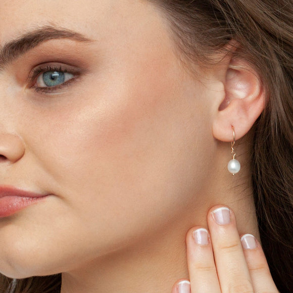 CHLOE Pearl Drop Earrings Gold or Silver - Lulu + Belle Jewellery