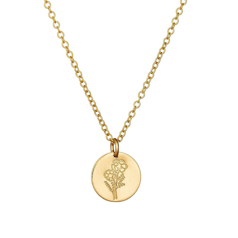 Cosmos Flower Necklace Gold - Lulu + Belle Jewellery