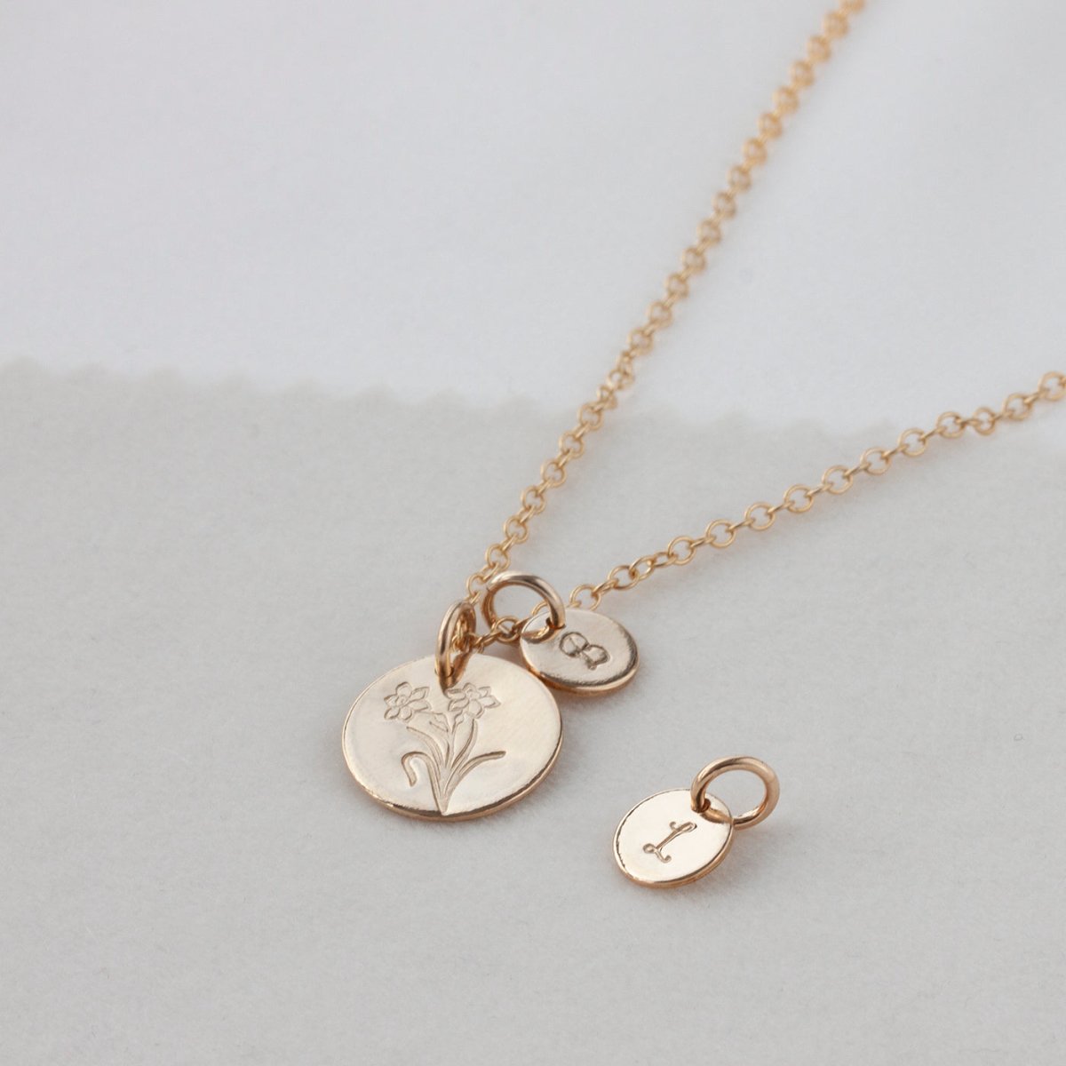 Daffodil Flower Necklace Gold - Lulu + Belle Jewellery