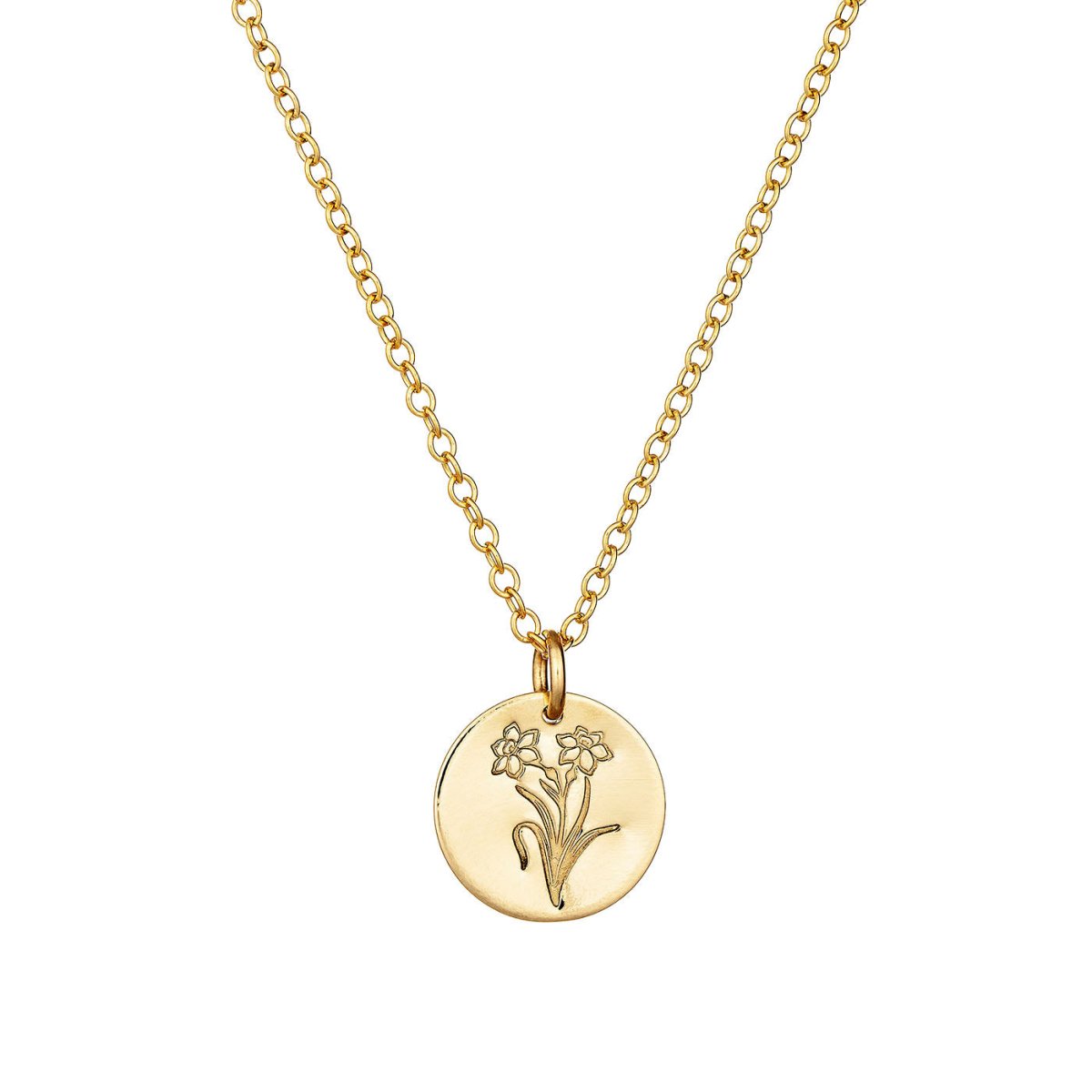 Daffodil Flower Necklace Gold - Lulu + Belle Jewellery