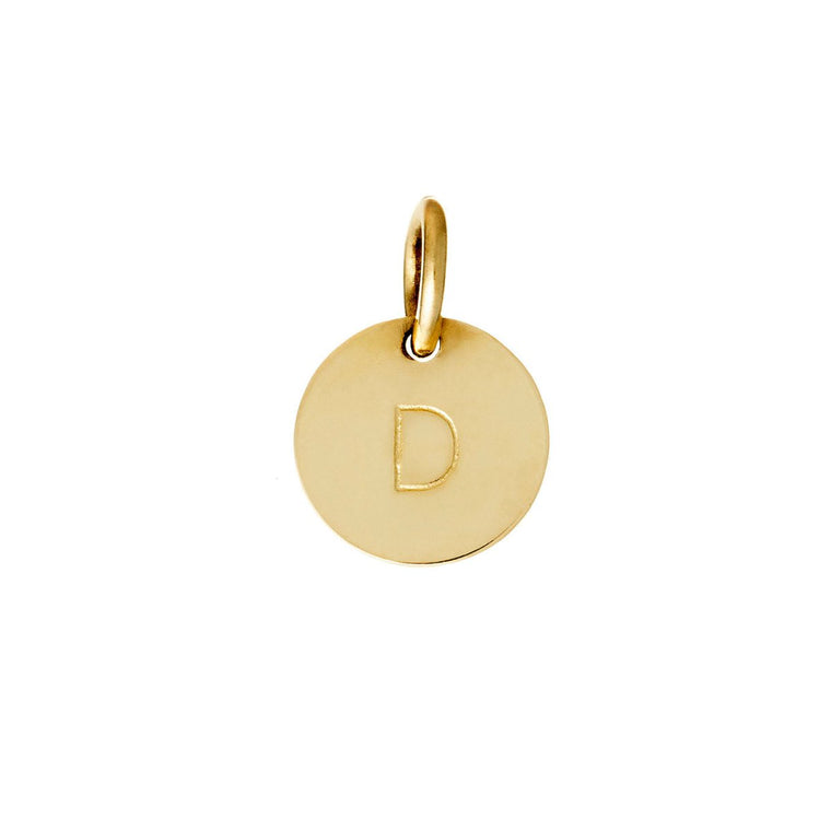 Dainty 9kt Solid Gold Initial Disc - Lulu + Belle Jewellery