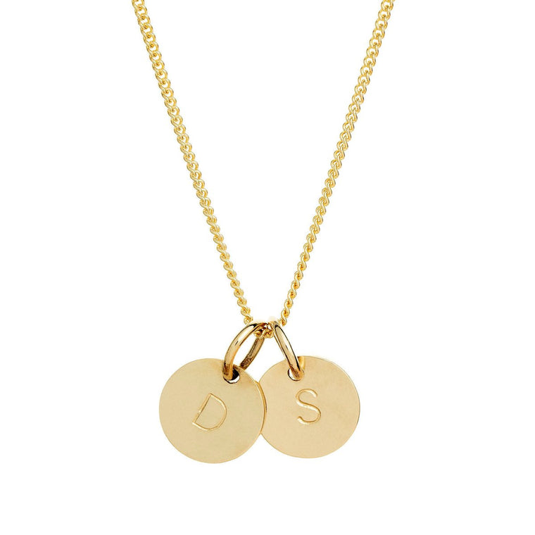 Dainty 9kt Solid Gold Initials Necklace - Lulu + Belle Jewellery