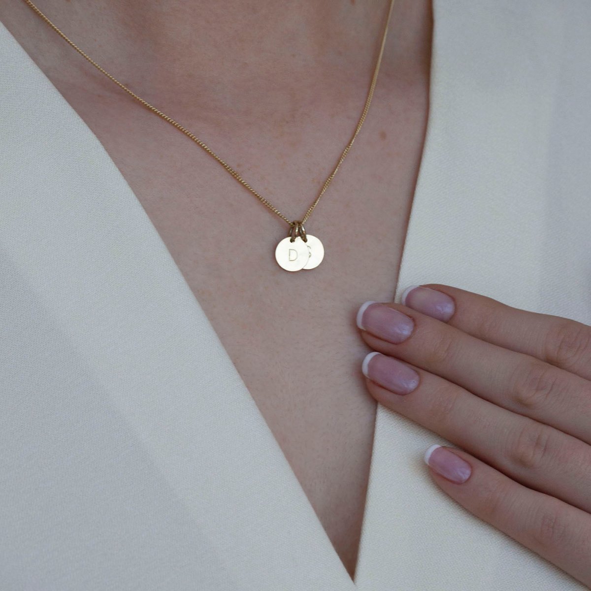 Dainty 9kt Solid Gold Initials Necklace - Lulu + Belle Jewellery