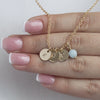 Dainty Gold Initial Necklace + Birthstone - Lulu + Belle Jewellery