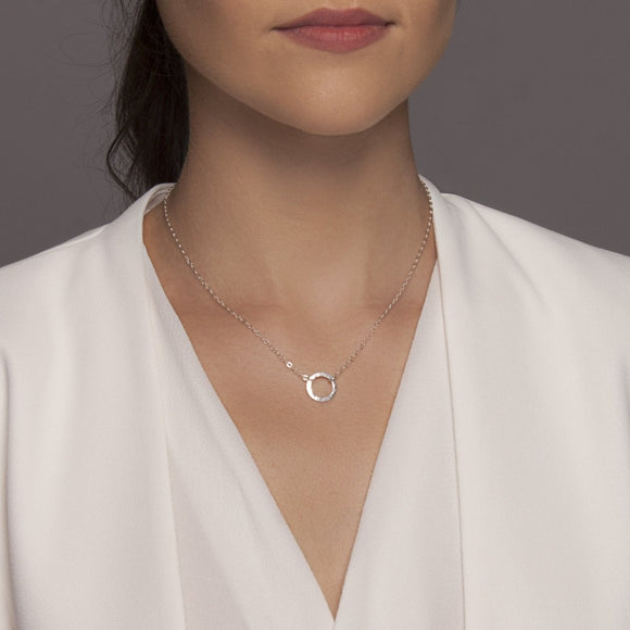 Dainty Silver Karma Necklace - Lulu + Belle Jewellery