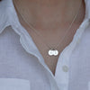 Dainty Sterling Silver Initials Necklace in Script - Lulu + Belle Jewellery