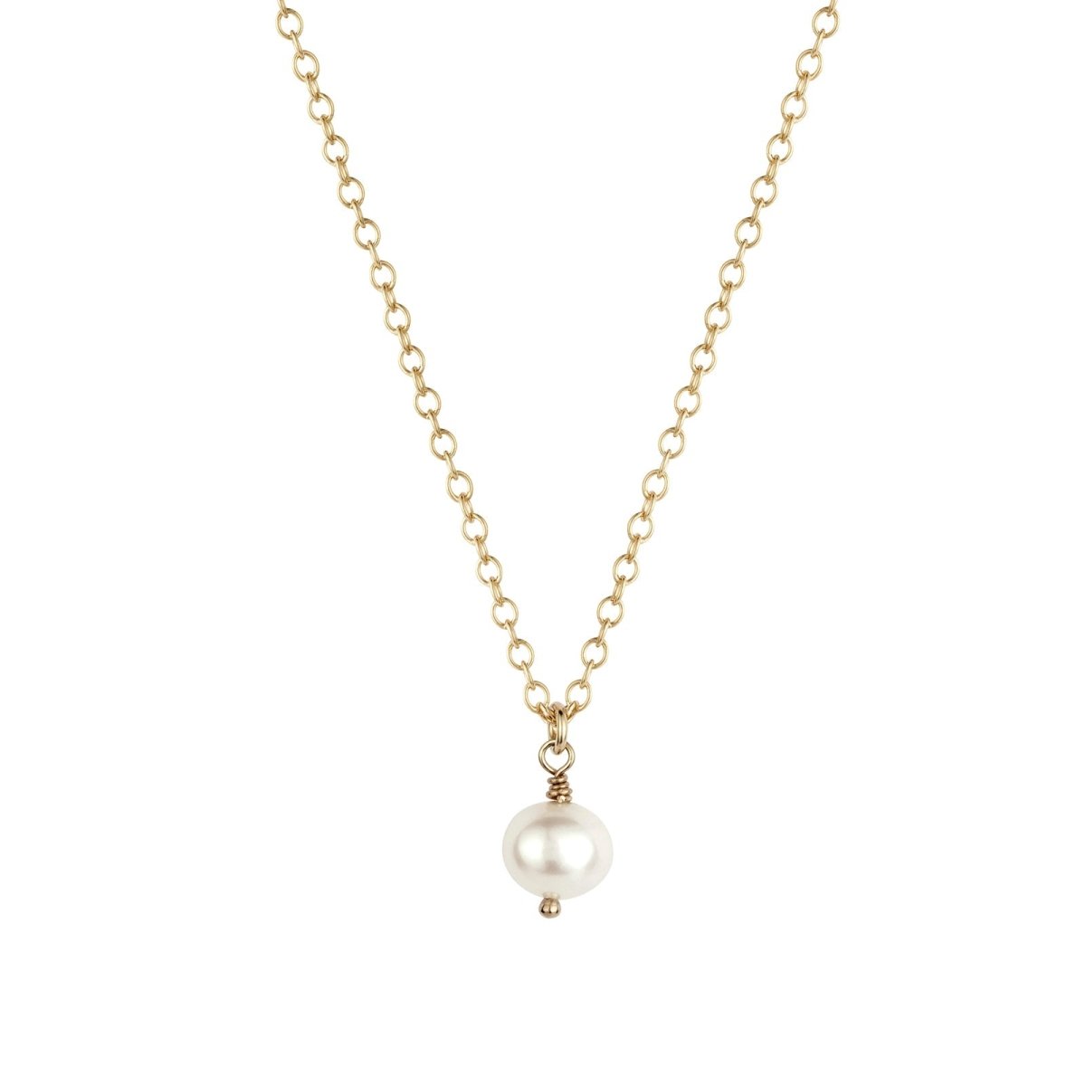 EVE Single Pearl Necklace Gold or Silver - Lulu + Belle Jewellery