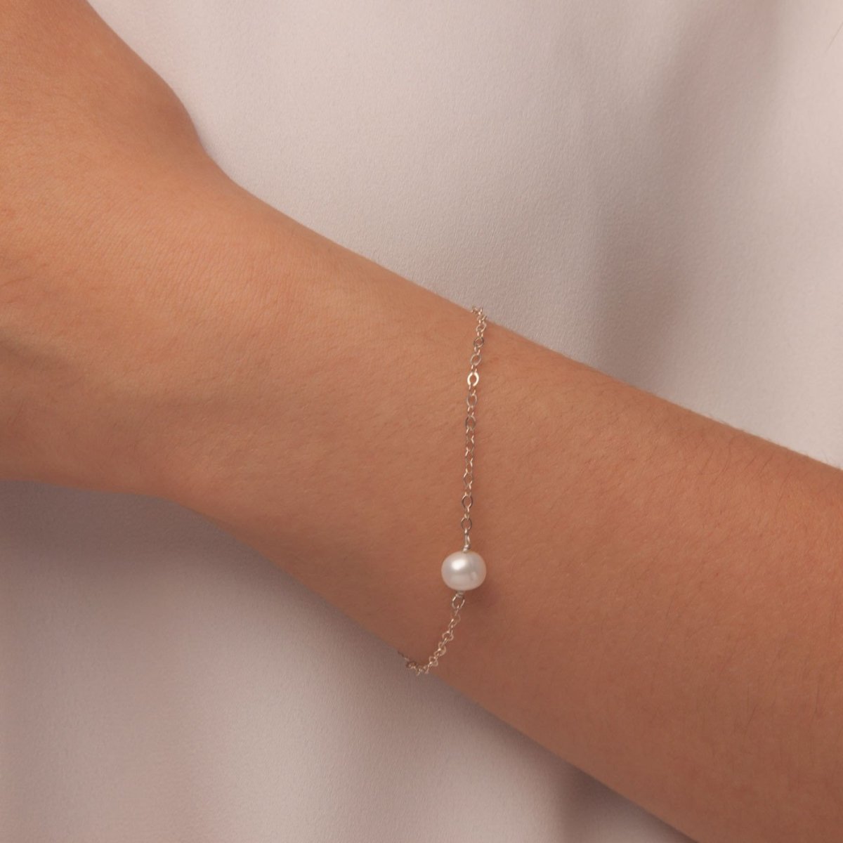 Floating Freshwater Pearl Bracelet Silver - Lulu + Belle Jewellery