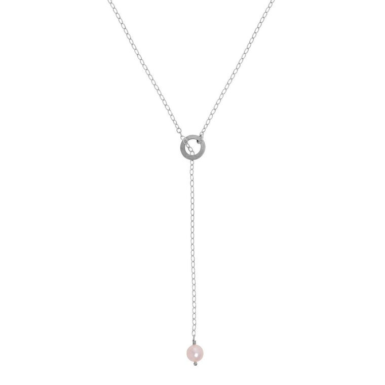 Freshwater Pearl Lariat Silver - Lulu + Belle Jewellery