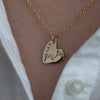 Gold heart initial pendant - Lulu + Belle Jewellery