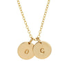 Gold Initial Necklace Two or More Discs - Lulu + Belle Jewellery