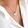 Gold Midi Name Necklace + Heart - Lulu + Belle Jewellery