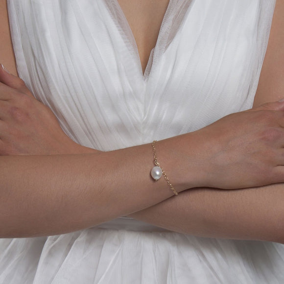 Gold or Silver Baroque Pearl Bracelet - Lulu + Belle Jewellery