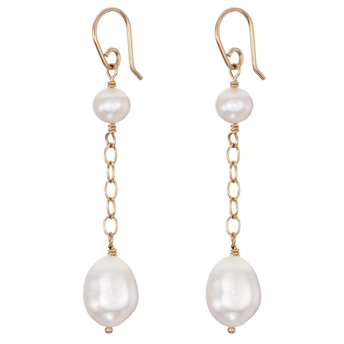 Gold or Silver Baroque Pearl Earrings - Lulu + Belle Jewellery