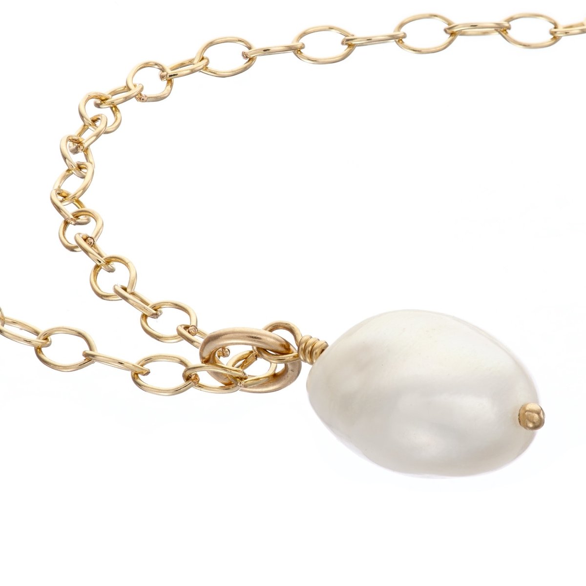 Gold or Silver Baroque Pearl Pendant - Lulu + Belle Jewellery