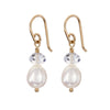 Gold or Silver Crystal and Pearl Earrings - Lulu + Belle Jewellery