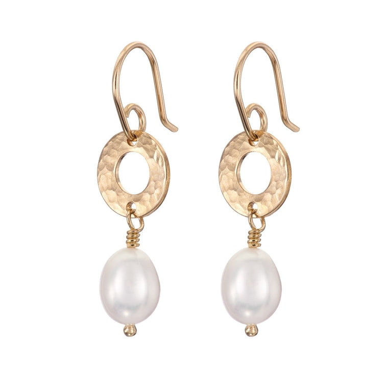 Gold or Silver Drop Pearl Earrings - Lulu + Belle Jewellery