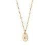 Gold oval initial necklace - Lulu + Belle Jewellery