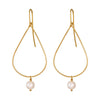 Gold Teardrop Hoops with Pearls - Lulu + Belle Jewellery