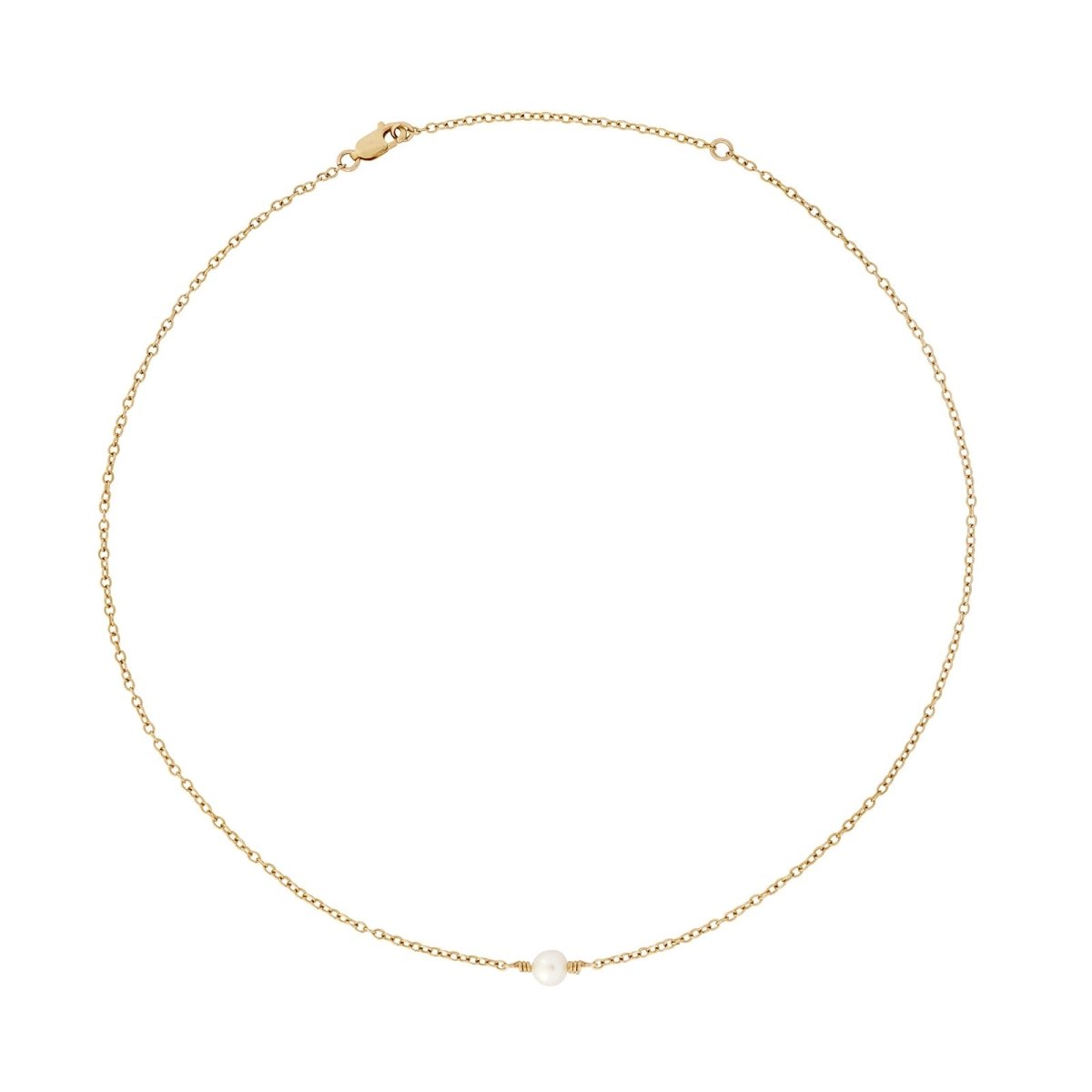 GRACE Suspended Single Pearl Necklace Gold or Silver - Lulu + Belle Jewellery