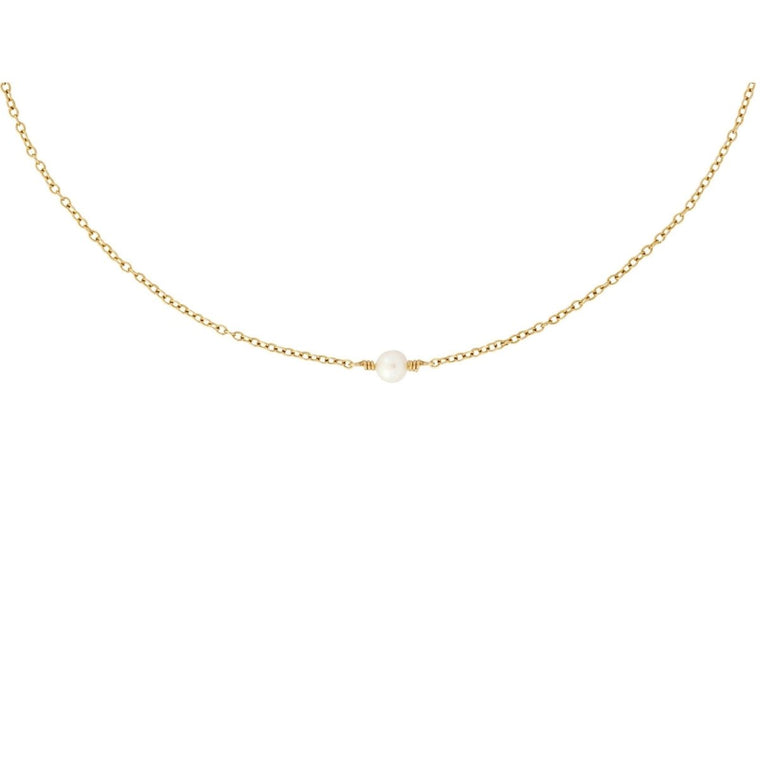 GRACE Suspended Single Pearl Necklace Gold or Silver - Lulu + Belle Jewellery