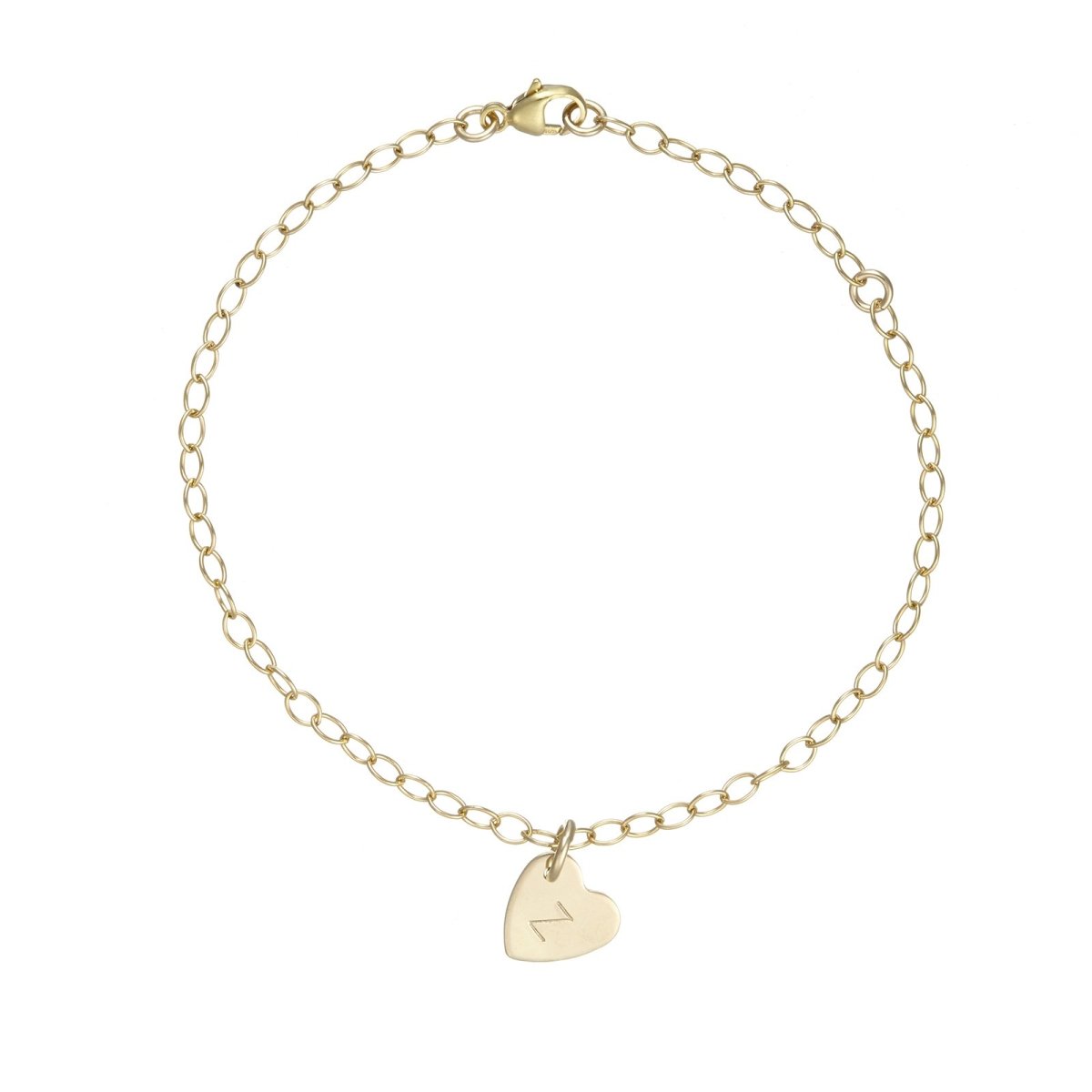 Heart initial bracelet gold - Lulu + Belle Jewellery