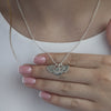 Heart Necklace with Initials Silver - Lulu + Belle Jewellery