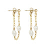 LOLA Keishi Pearl Chain Earrings Gold or Silver - Lulu + Belle Jewellery