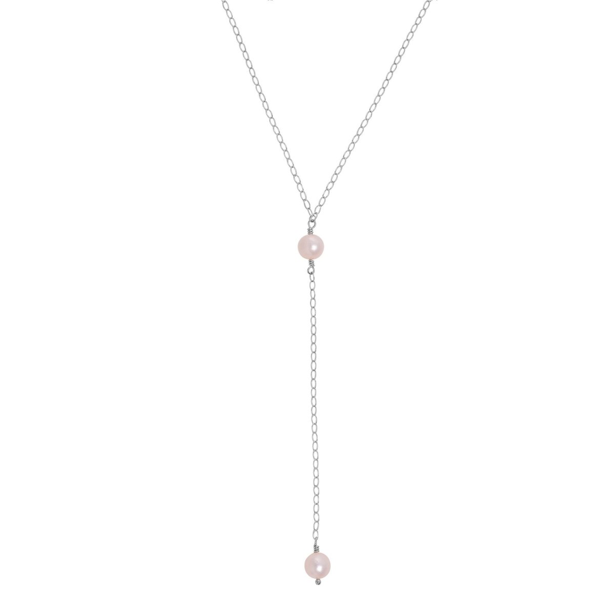 Long Freshwater Pearl Necklace Silver - Lulu + Belle Jewellery