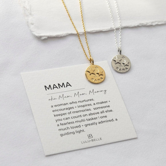 MAMA Necklace With Stars Silver - Lulu + Belle Jewellery