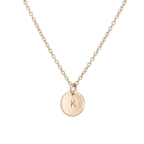 Medium Gold Initial Necklace - Lulu + Belle Jewellery