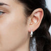 Medium Silver Hoop Earrings with Stars - Lulu + Belle Jewellery